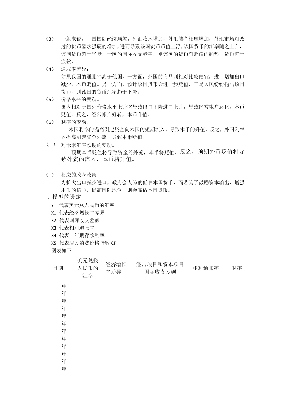 我国人民币汇率变动的影响因素的实证分析_第2页