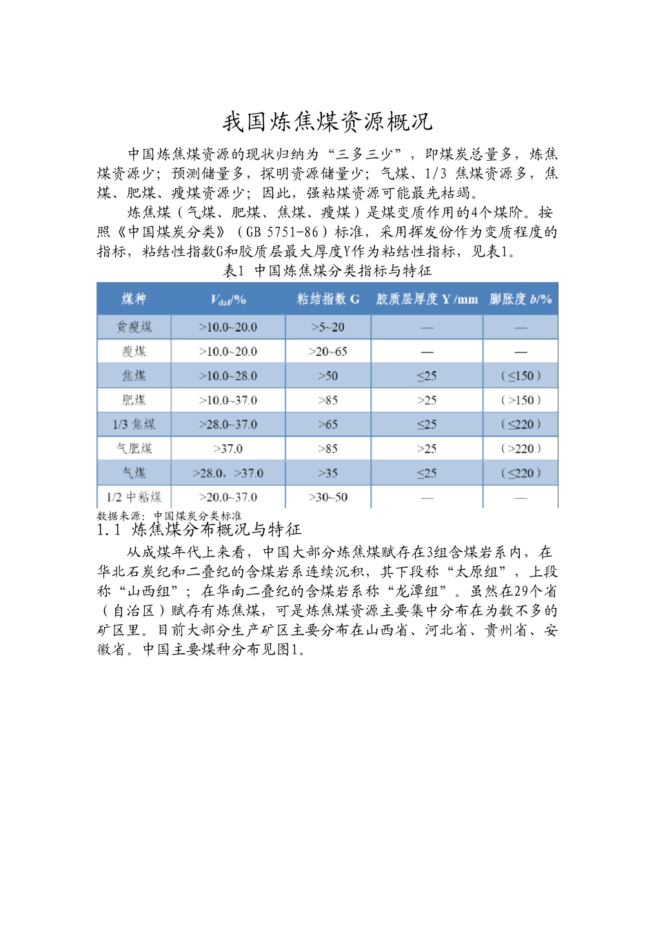我国炼焦煤资源概况_第1页