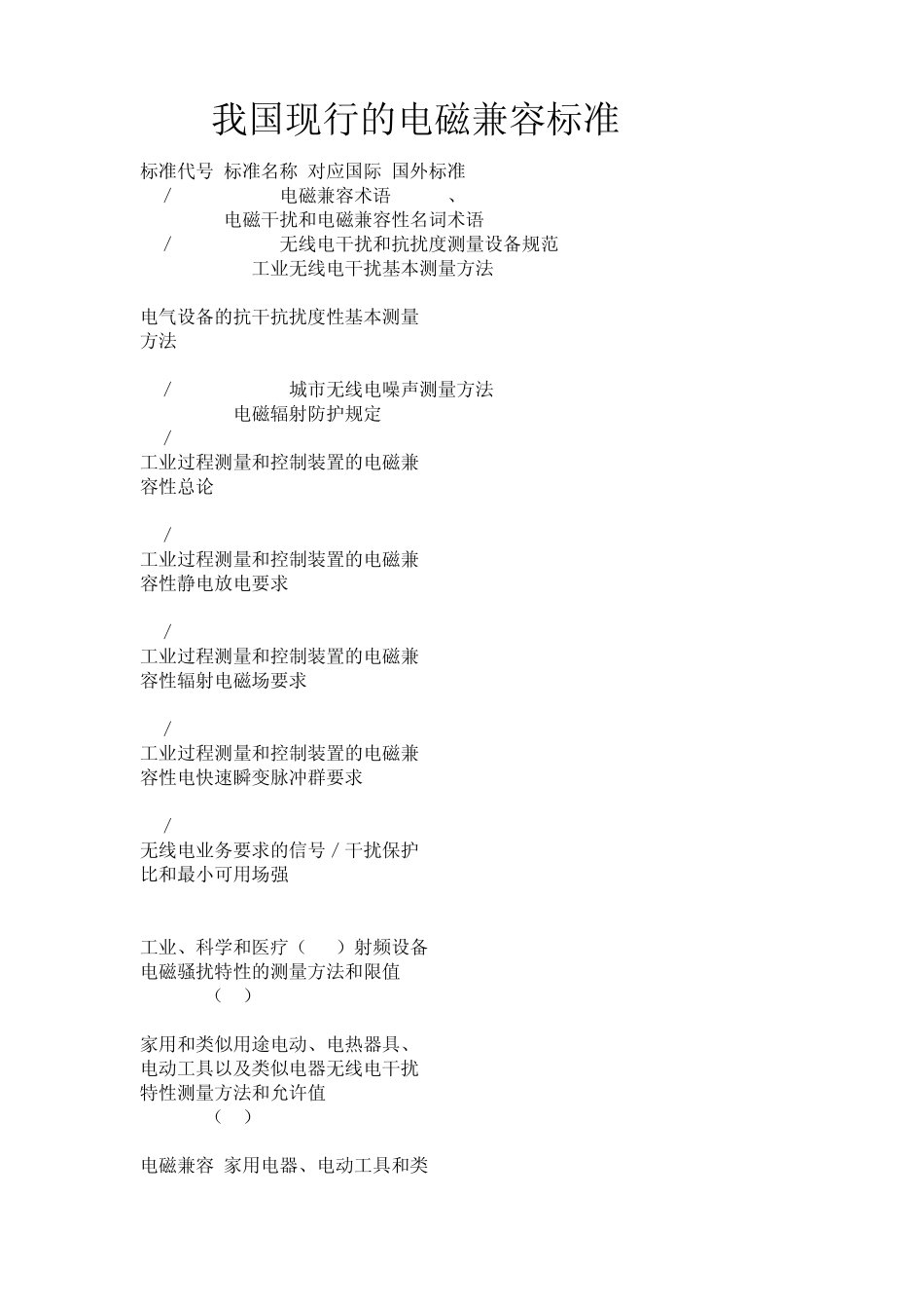 我国现行的电磁兼容标准(EMC)_第1页