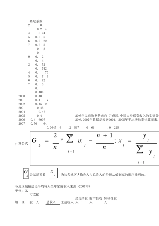 我国的基尼系数