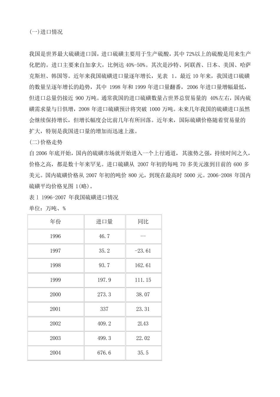 我国硫磺供需现状与市场分析_第3页