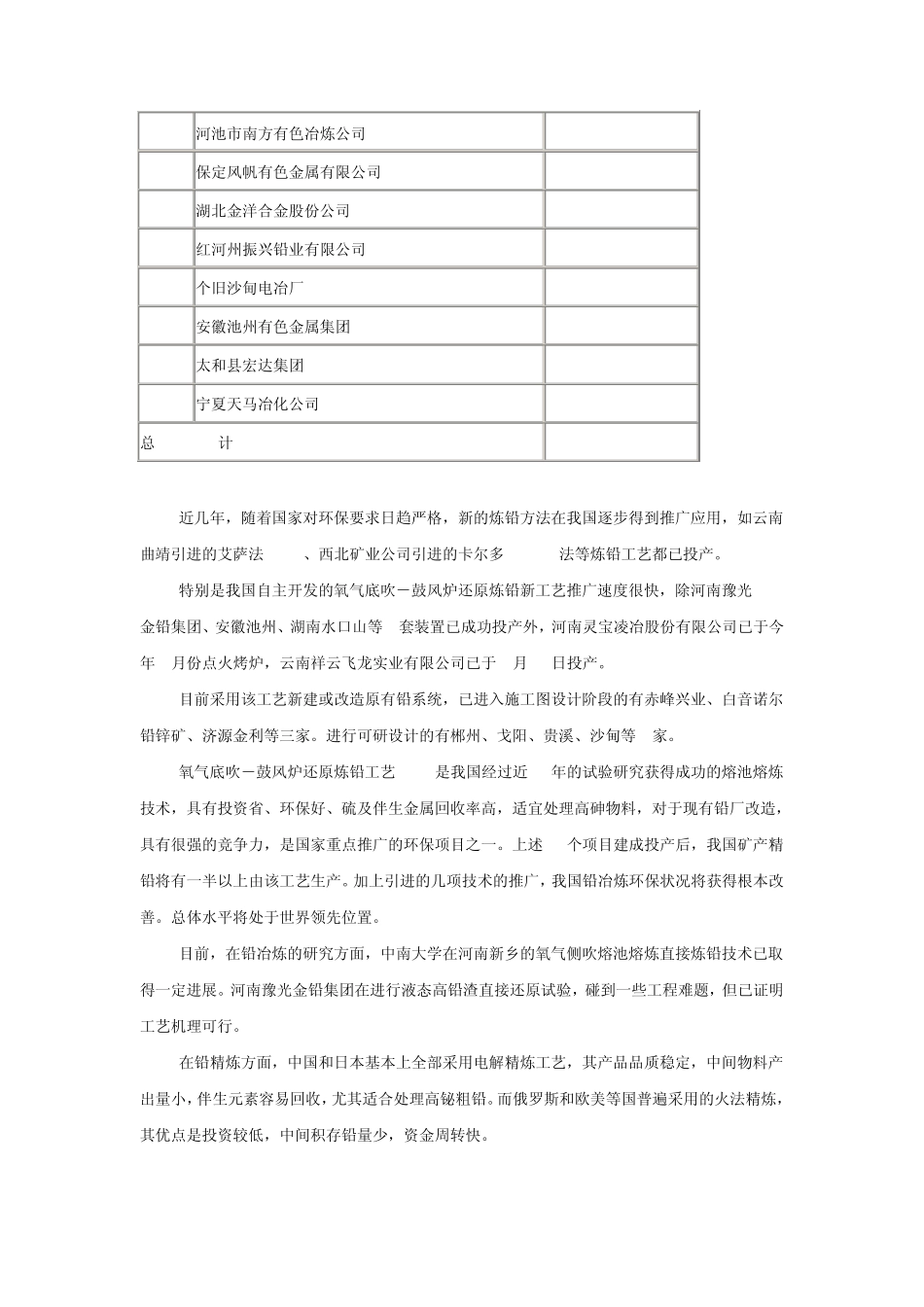 我国铅锌冶炼现状与技术发展方向_第2页