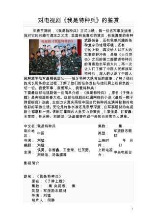我是特种兵_电视剧_我是特种兵