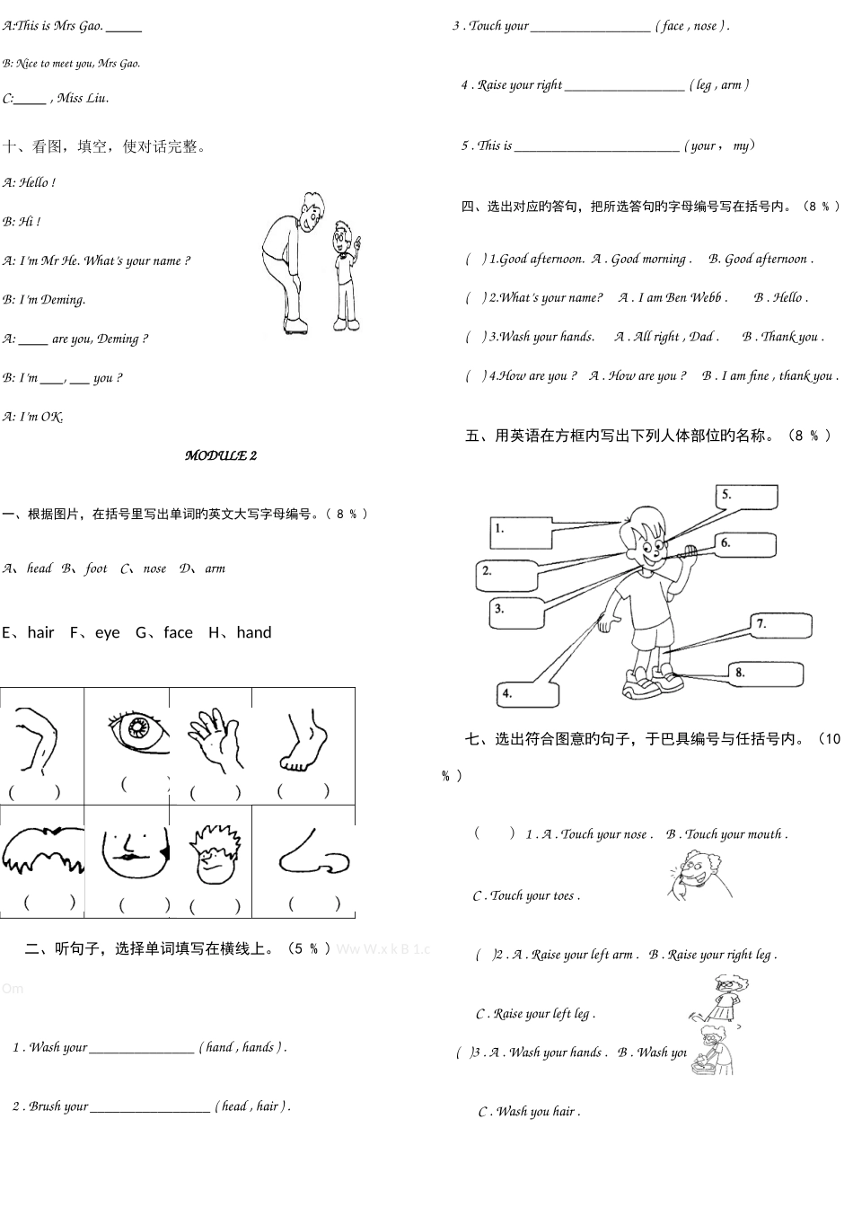 2025年广州版小学三年级英语上册单元同步练习题全套_第2页