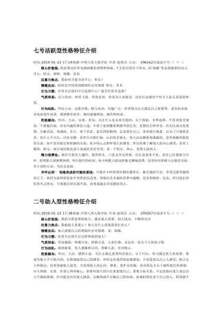 我的性格特征介绍