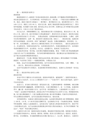 我的校园说明文初二(共5篇)