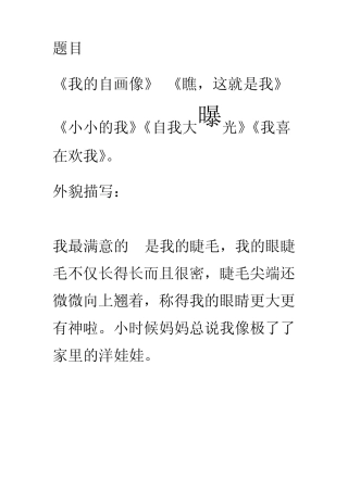 我的自画像2