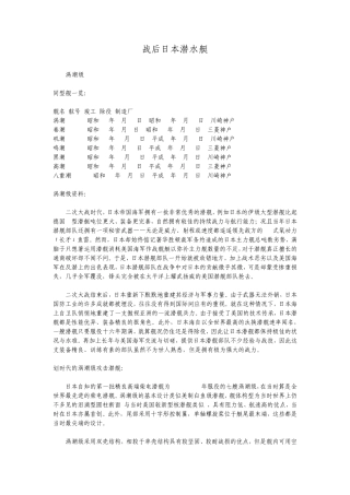 战后日本潜水艇