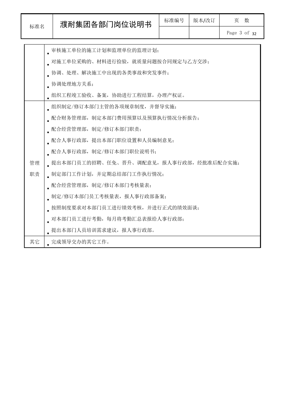 战略投资部各岗位说明书5_第3页