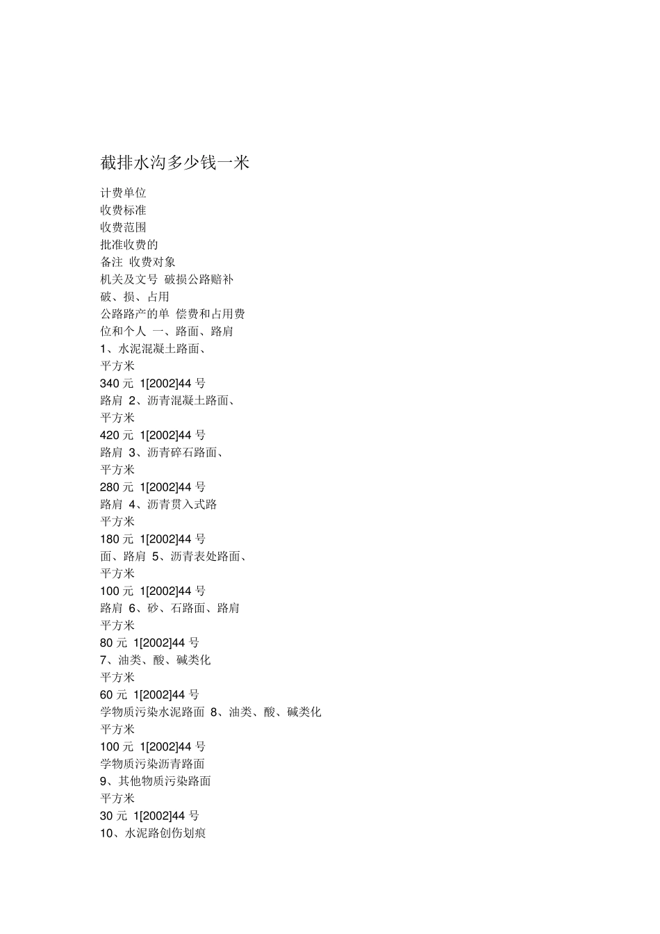 截排水沟多少钱一米_第2页