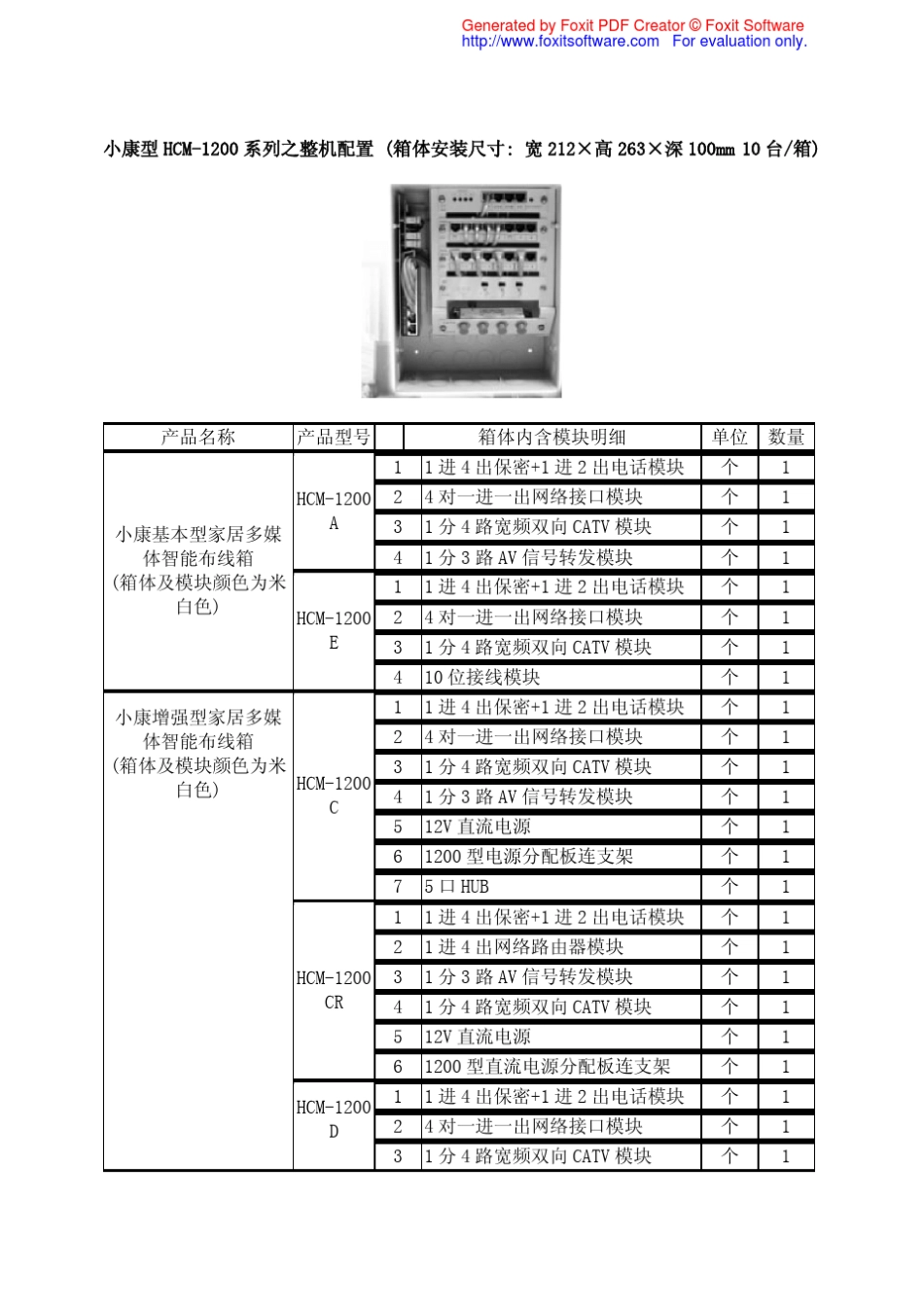 户内多媒体弱电箱_第1页