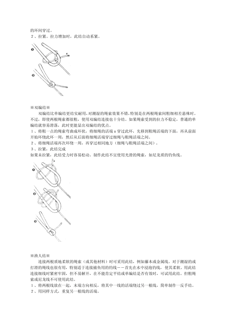 户外探险活动绳子打结方法大全_第3页