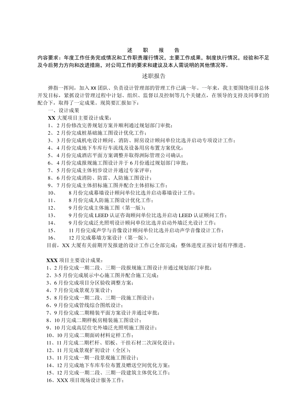 房产公司设计部经理述职报告_第2页