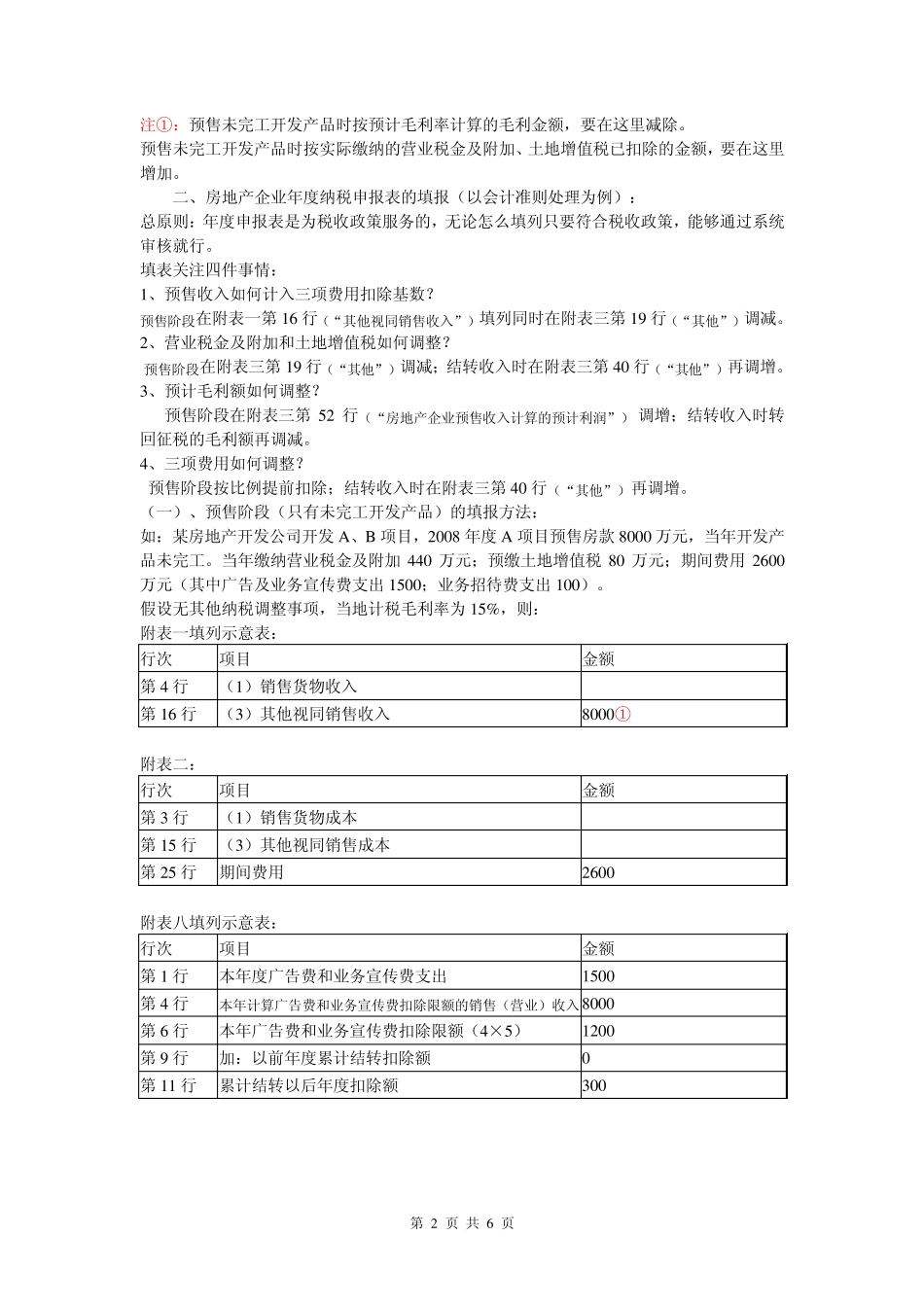 房地产企业月(季)和年度申报表的填报方法_第2页