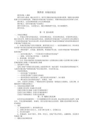 房地产估价之市场比较法