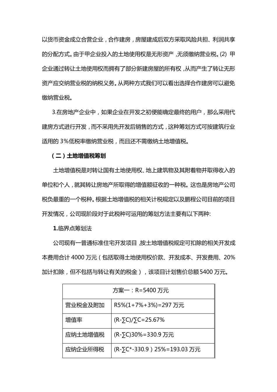 房地产公司税收筹划报告_第3页