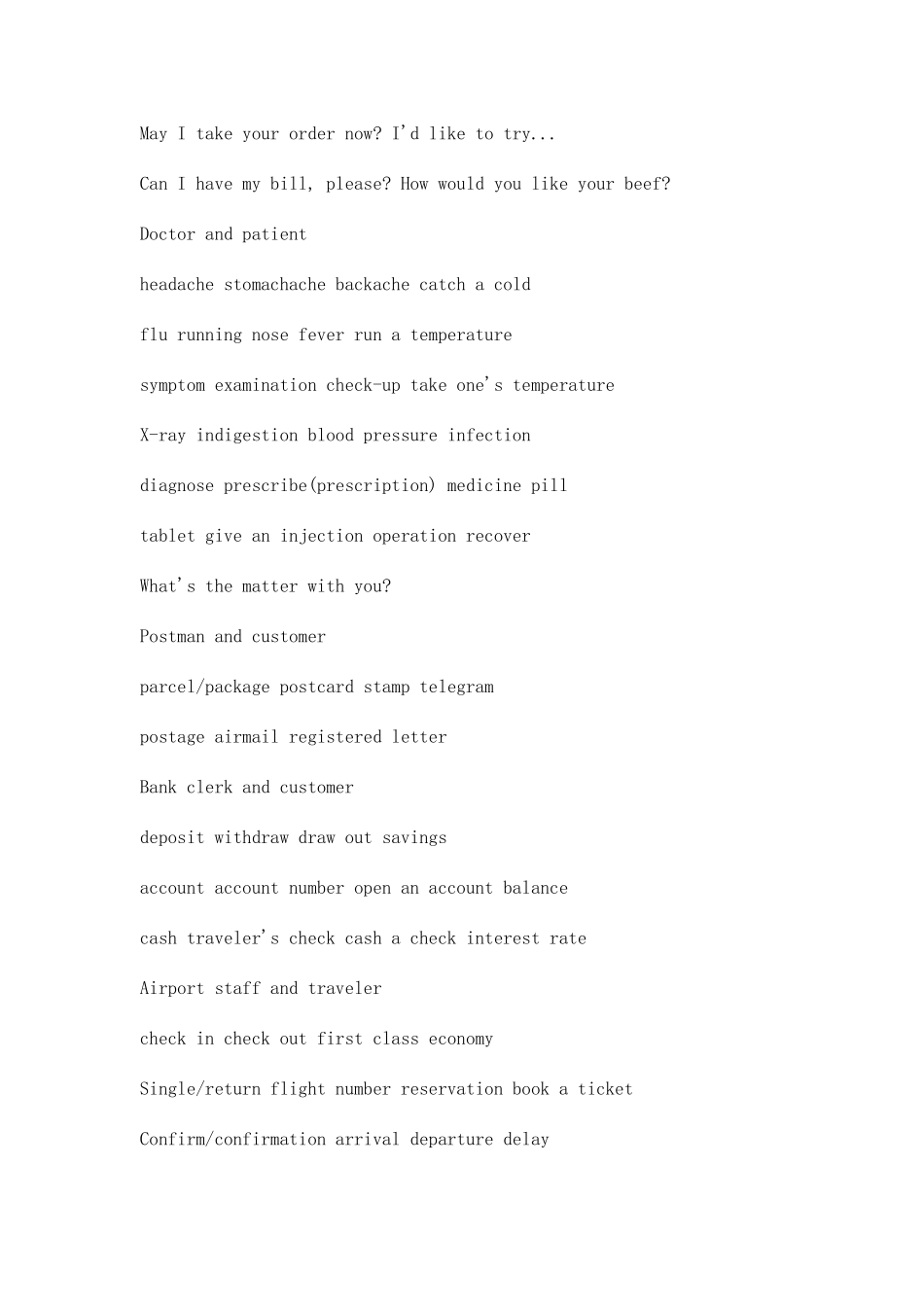 2025年英语专业四级听力对话常考题型_第3页