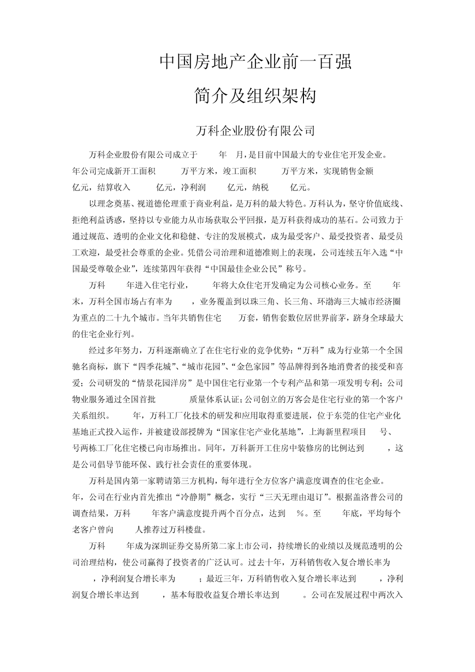 房地产前125强企业组织架构_第1页