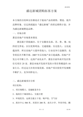 房地产团购拓客方案
