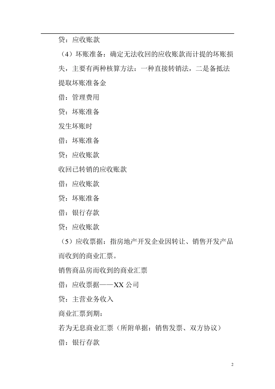 房地产开发企业会计分录_第2页