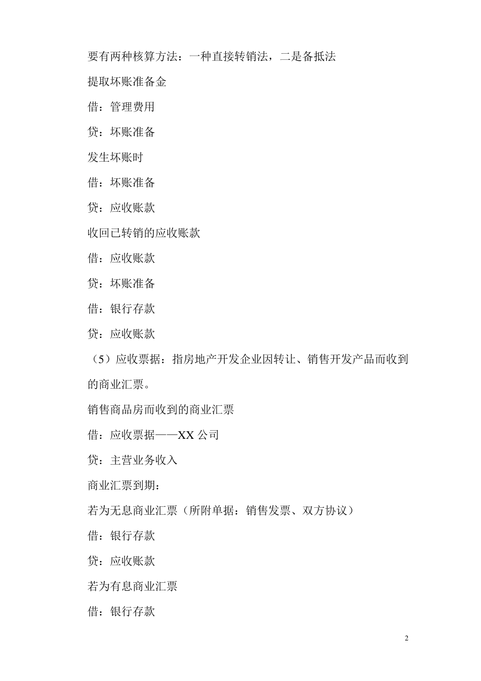 房地产开发企业会计实务分录大全_第2页