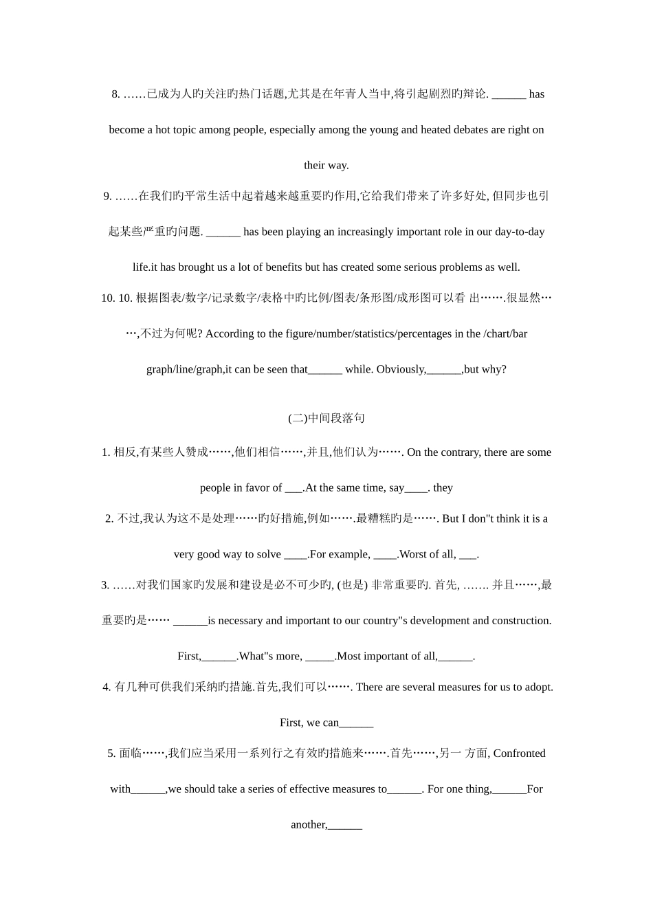 2025年英语四级作文套路_第2页