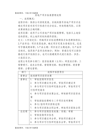 房地产投资拓展流程(完整资料)