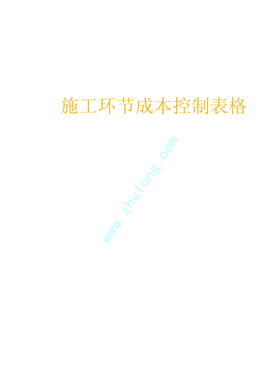 房地产施工环节的成本控制表格_第2页