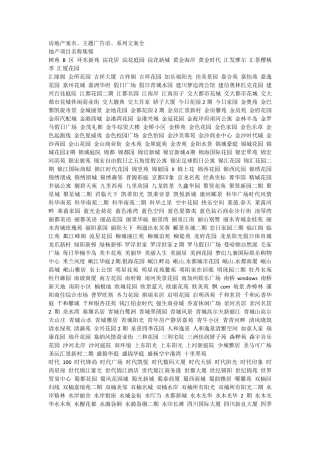 房地产案名大全