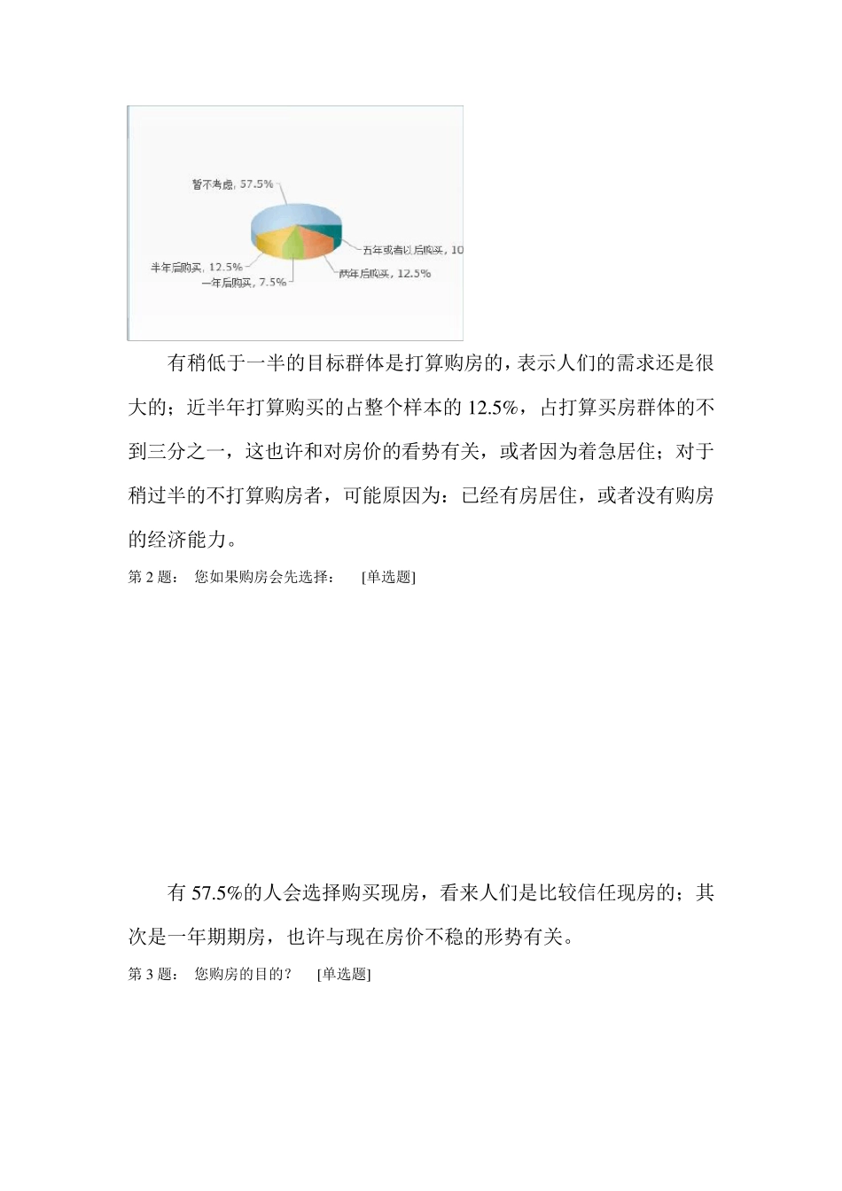 房地产调研问卷分析报告wps_第2页
