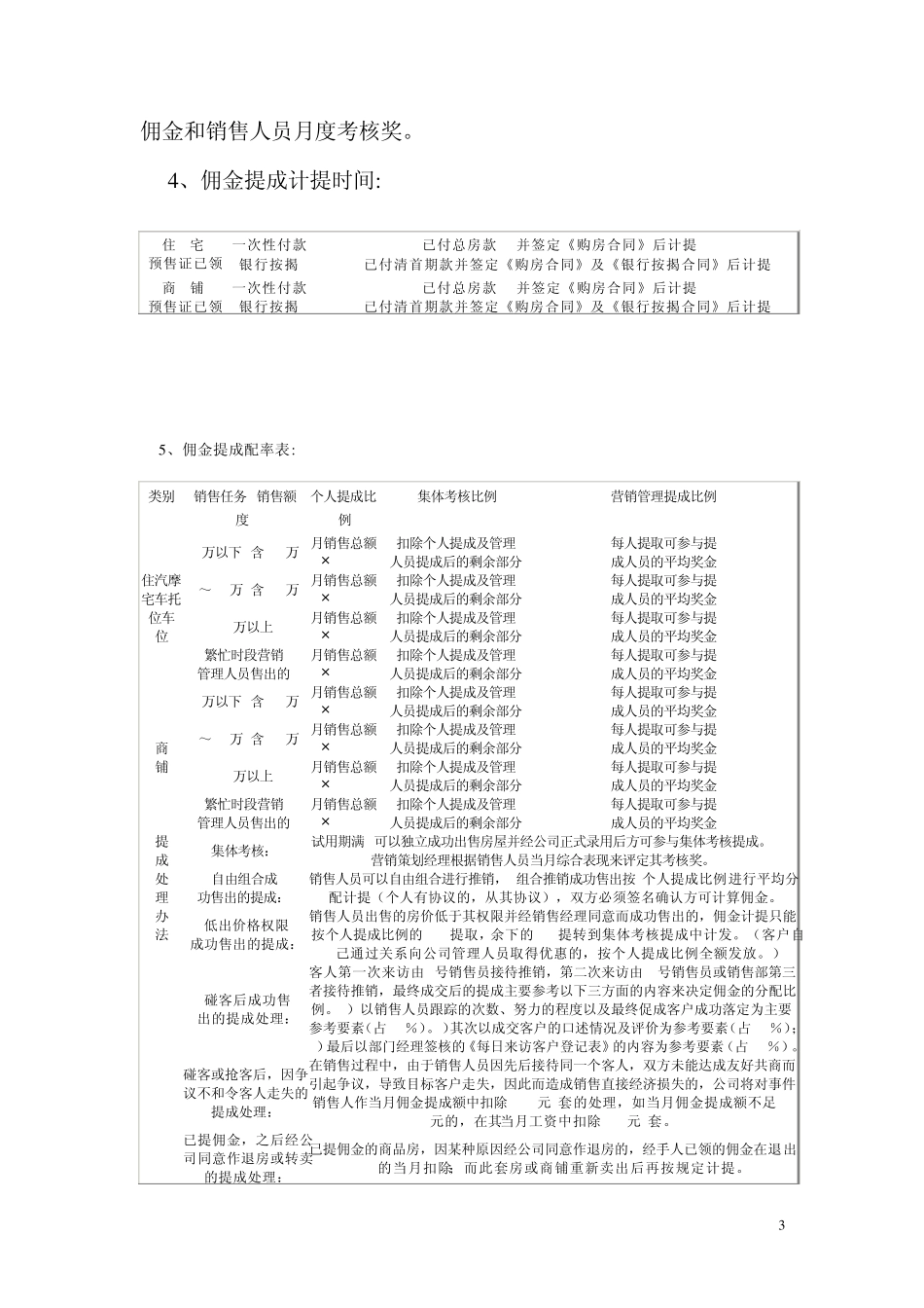 房地产销售佣金提成制度_第3页