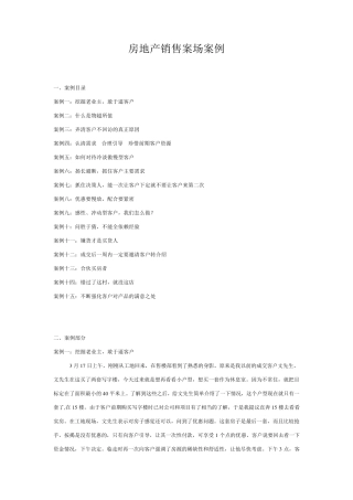 房地产销售案场案例