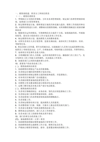 房地产销售经理职责