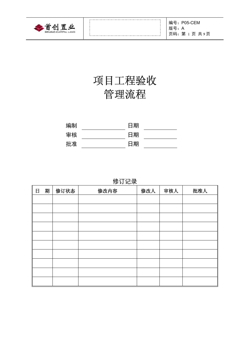 房地产项目工程验收管理流程_第1页