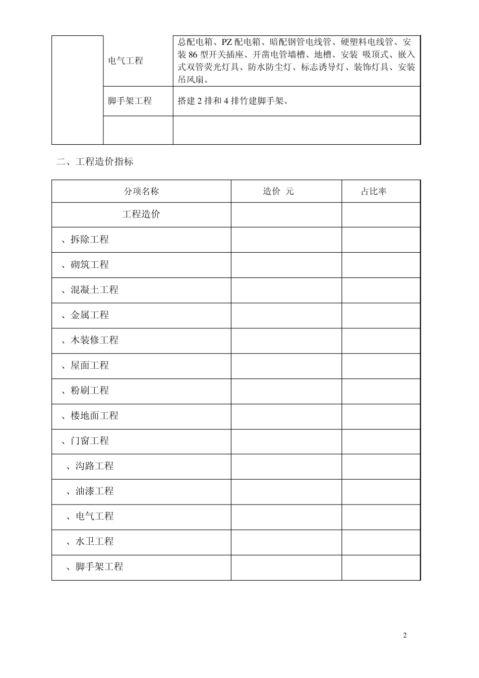 房屋修缮工程造价指标分析_第2页