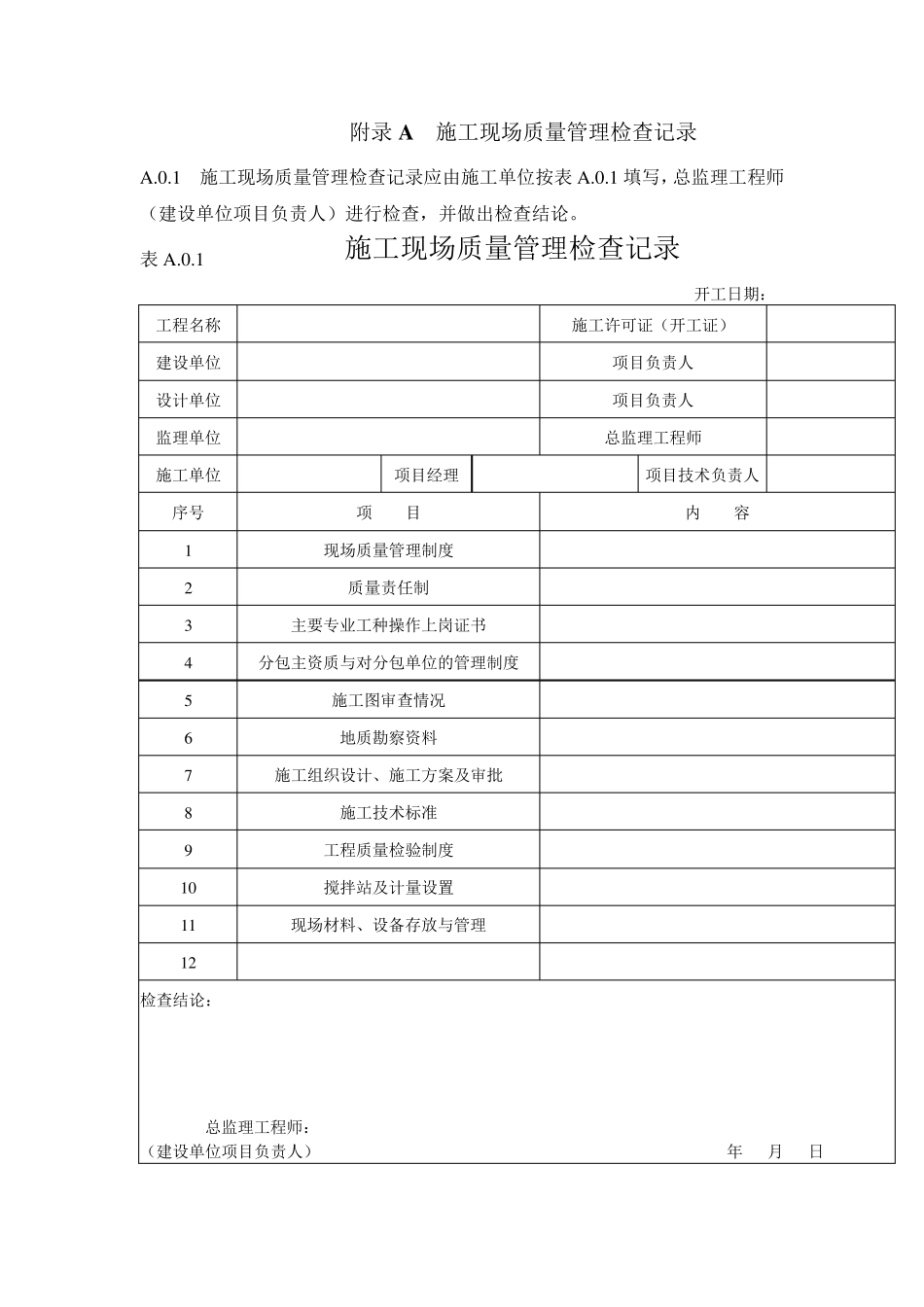 房屋建筑工程单位、分部、分项划分表_第1页