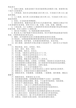 房屋构造与识图复习资料