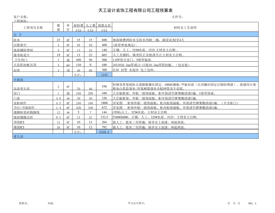 房屋装修报价表_第2页