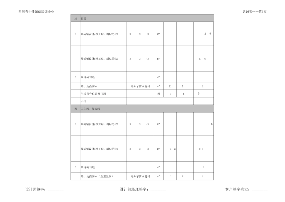 房屋装修明细表中信城_第3页