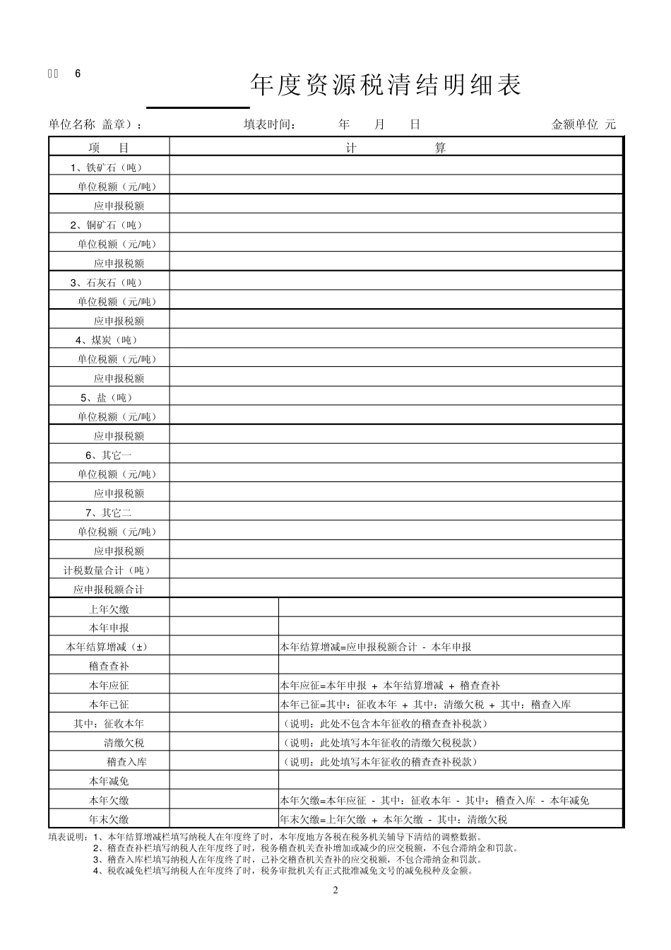 所得税汇算清缴表格(直式)_第2页
