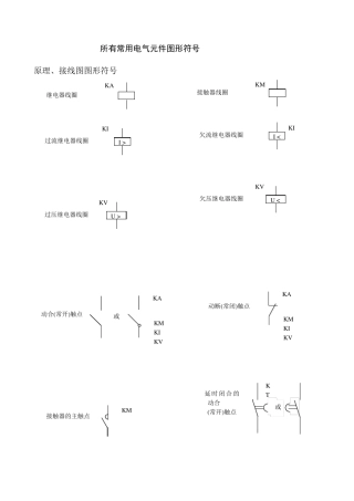 所有常用电气元件图形符号