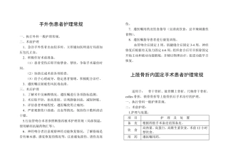 手外伤患者护理常规