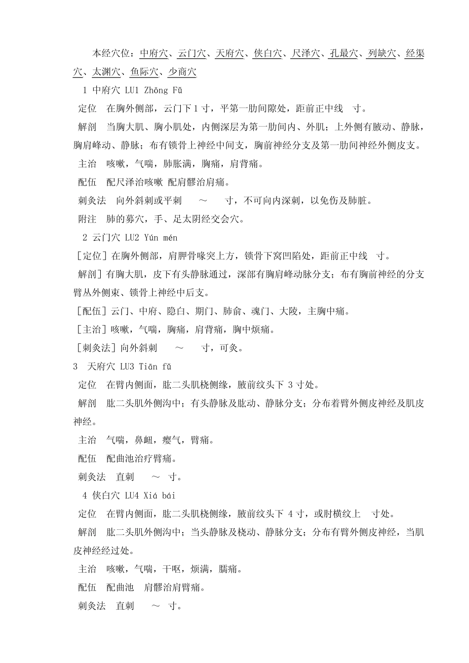 手太阴肺经图人体穴位图_第3页