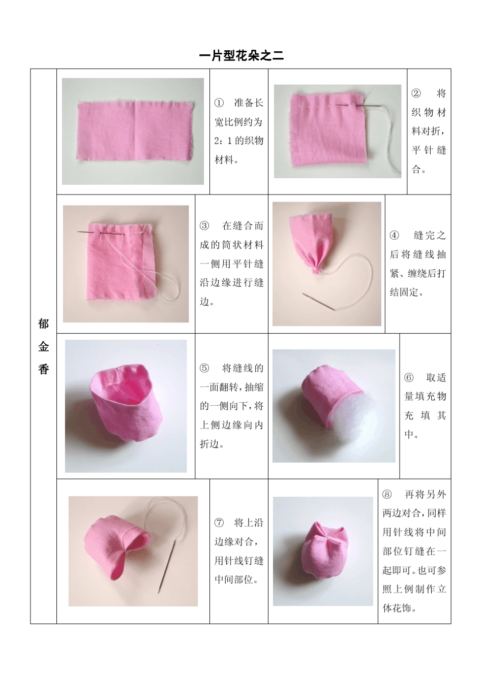 手工布艺花朵制作_第2页