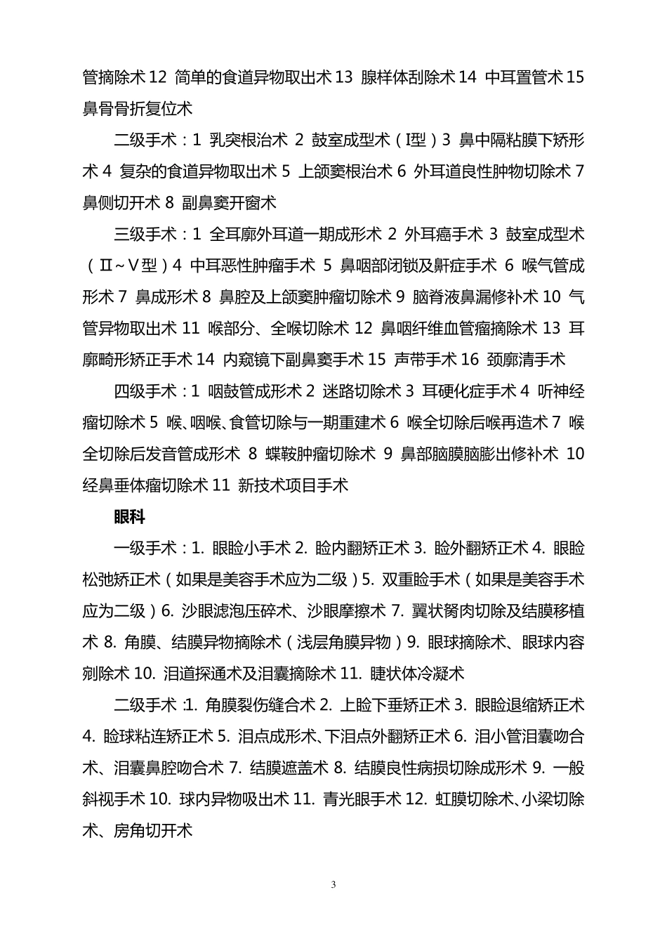 手术等级及具体类型_第3页