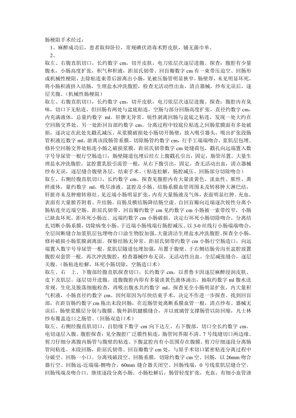 手术记录模板_第1页