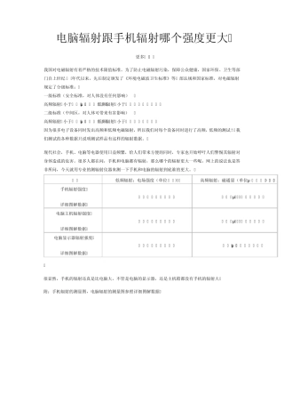 手机和电脑那个辐射大