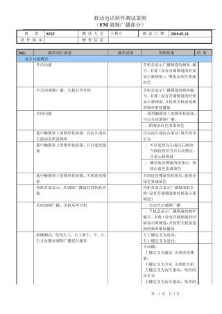 手机软件MTK,FM调频广播测试