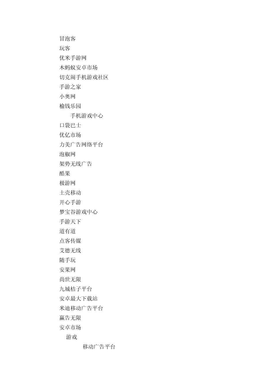 手游人必备：2014手游约300家渠道发行大全_第3页