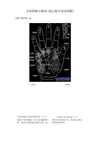 手相图解(超完整多角度图解)